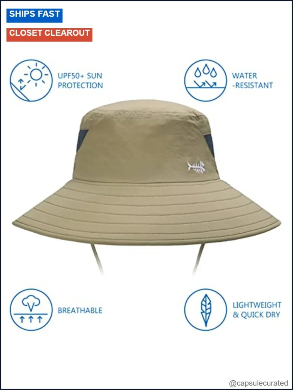 UPF 50+ Sun Hat Wide Brim with Removable Face Cover Neck Flap